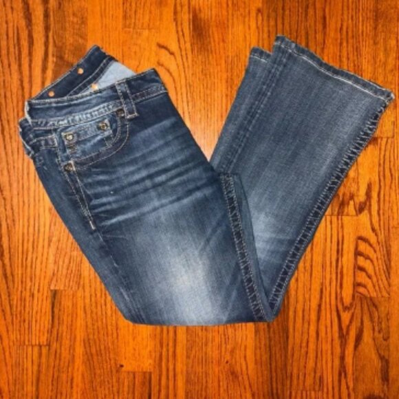 MISS ME Dark Blue Boot Cut Jeans Size 30 - Picture 1 of 7